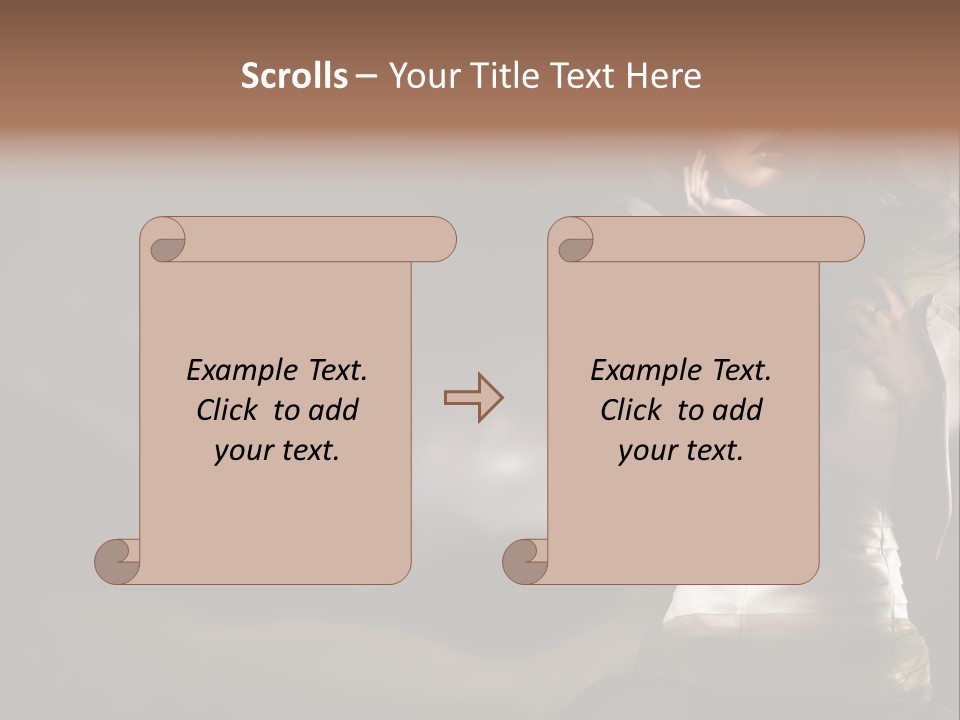 Mountains Female Floral PowerPoint Template