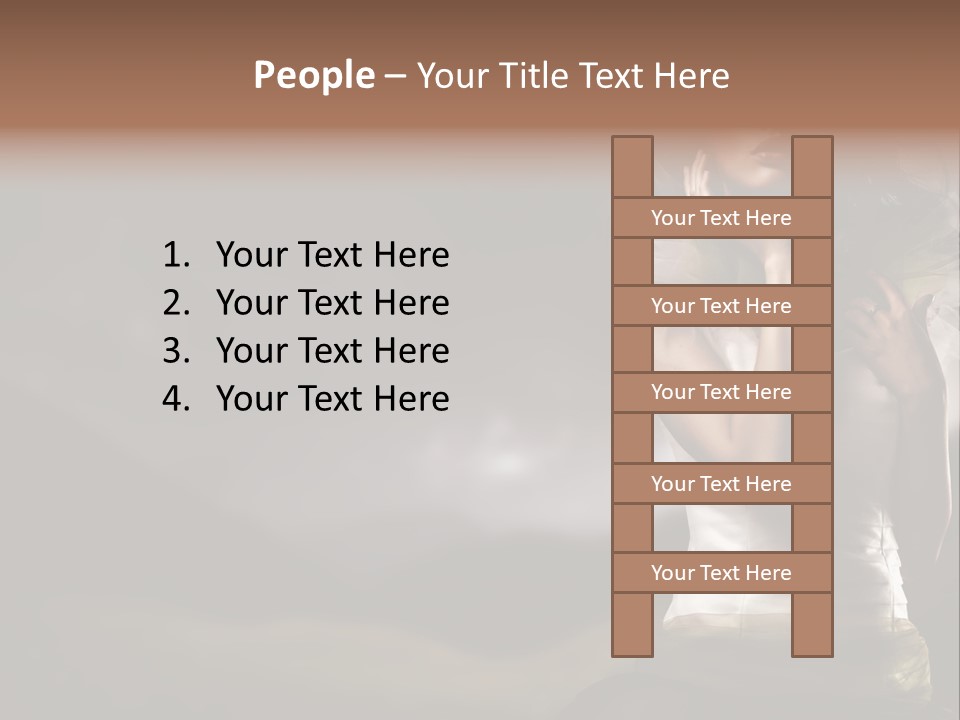 Mountains Female Floral PowerPoint Template