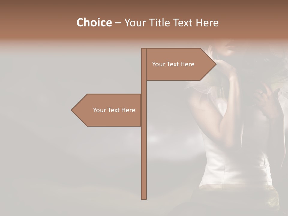 Mountains Female Floral PowerPoint Template