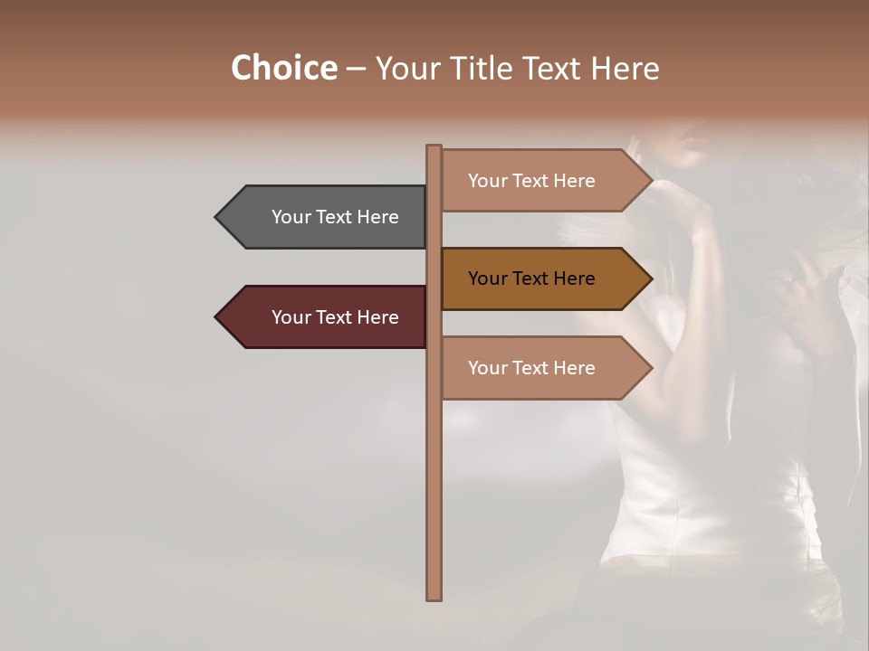 Mountains Female Floral PowerPoint Template