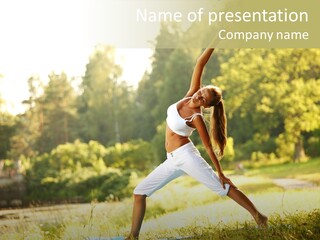 Girl Happiness Trees PowerPoint Template