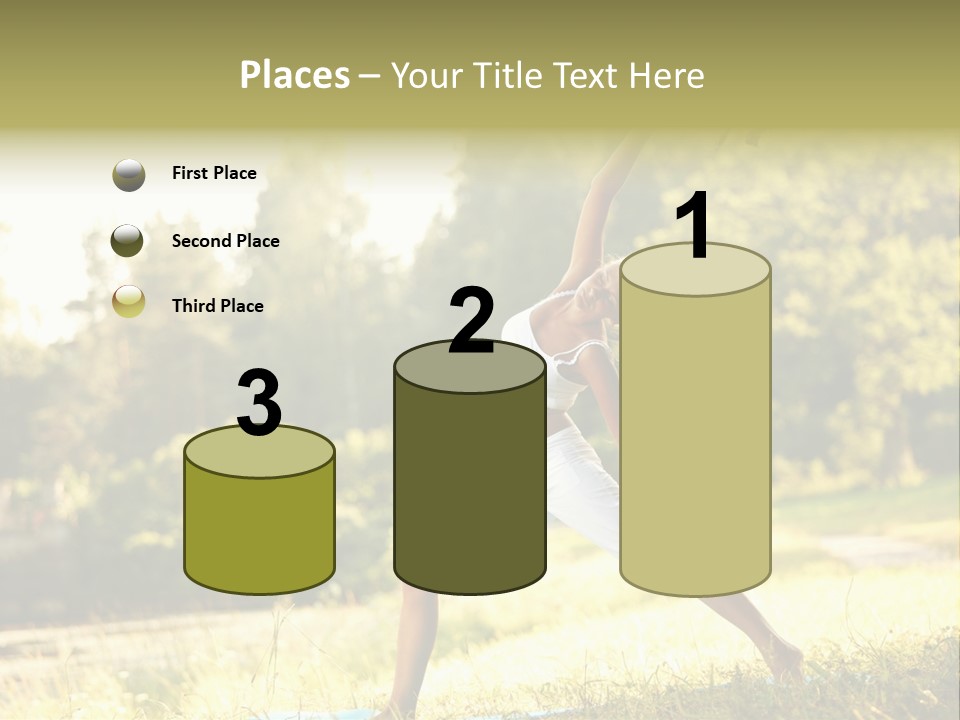 Girl Happiness Trees PowerPoint Template