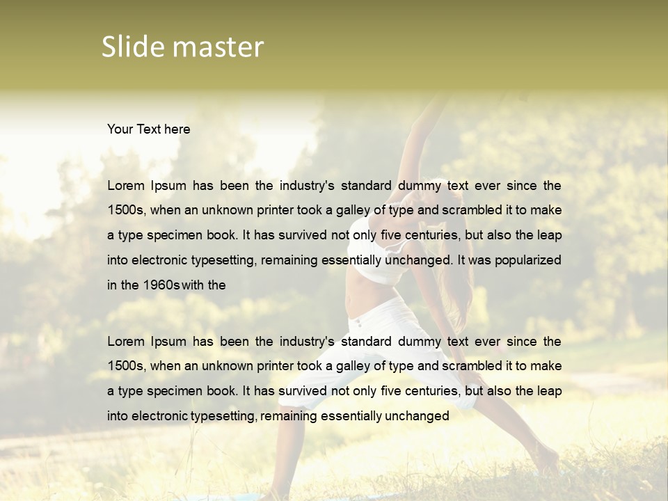 Girl Happiness Trees PowerPoint Template