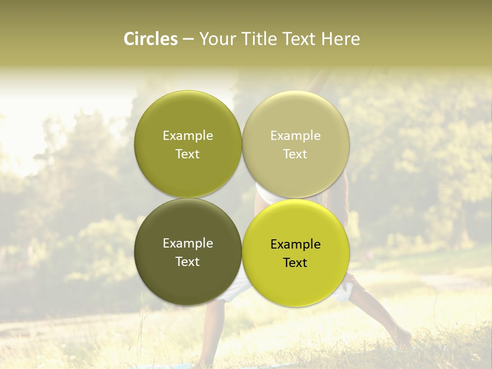 Girl Happiness Trees PowerPoint Template