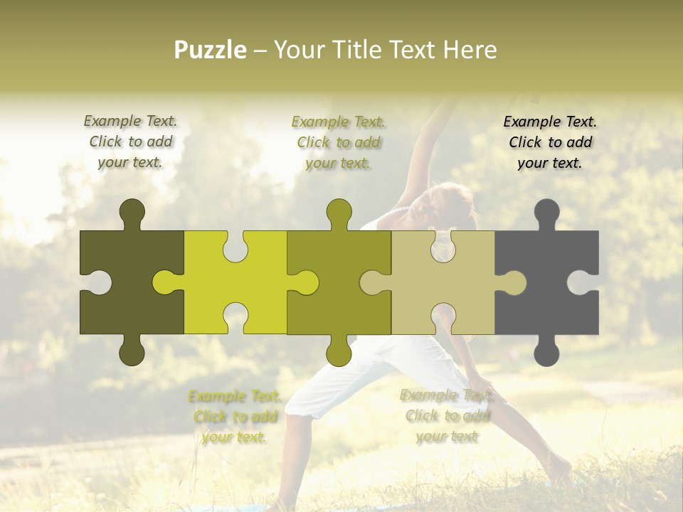 Girl Happiness Trees PowerPoint Template