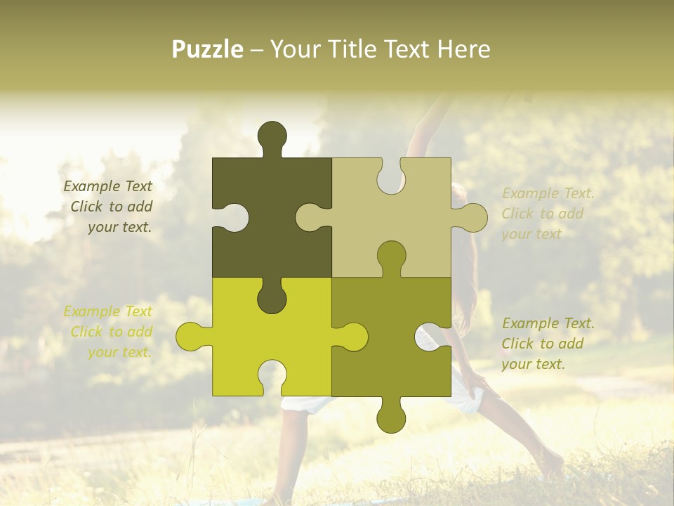 Girl Happiness Trees PowerPoint Template