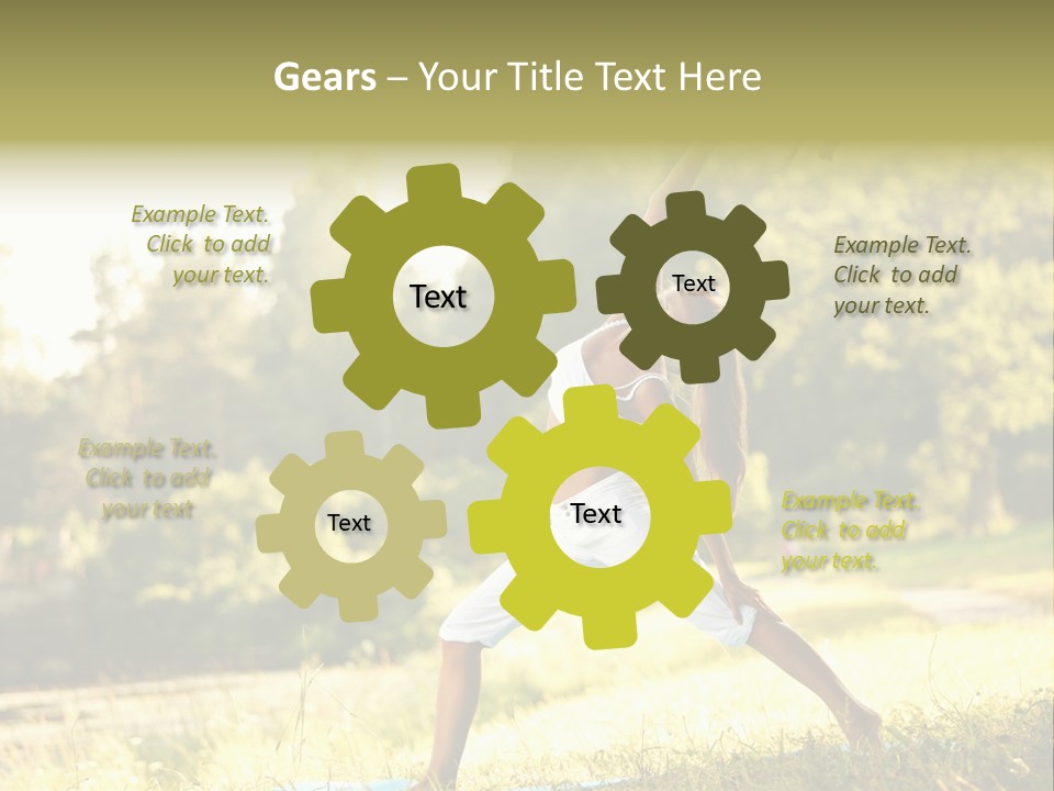 Girl Happiness Trees PowerPoint Template