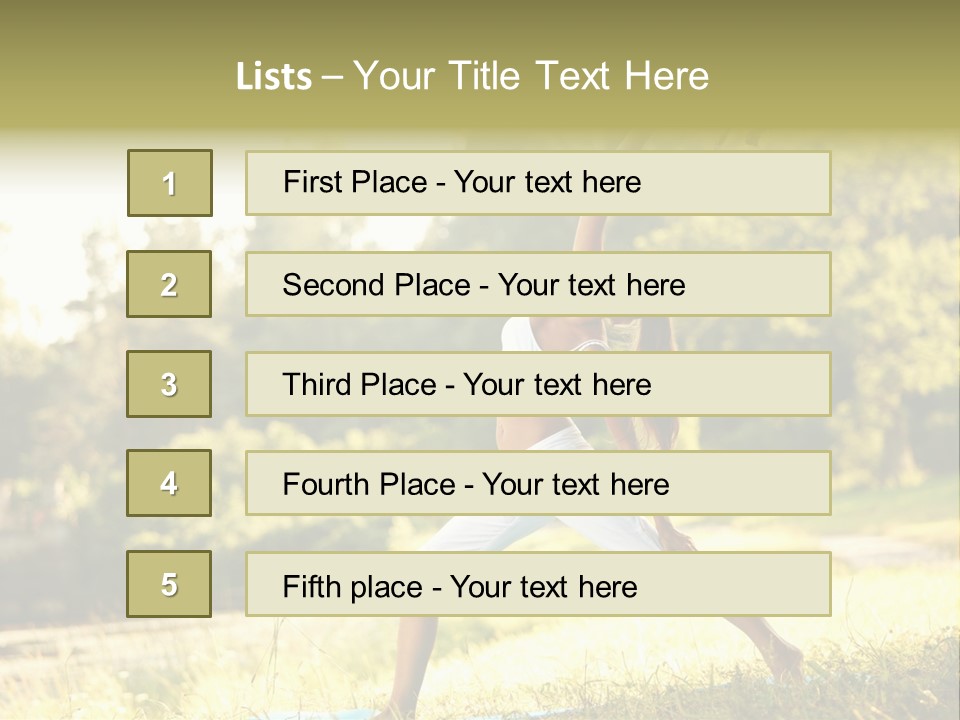 Girl Happiness Trees PowerPoint Template