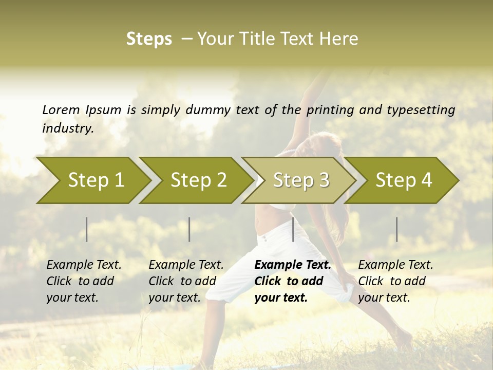 Girl Happiness Trees PowerPoint Template