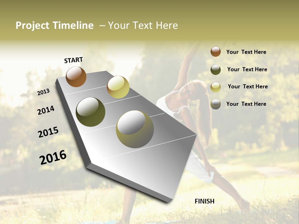 Girl Happiness Trees PowerPoint Template