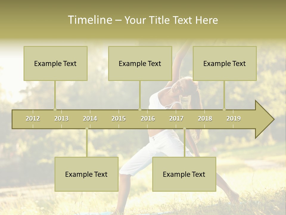 Girl Happiness Trees PowerPoint Template