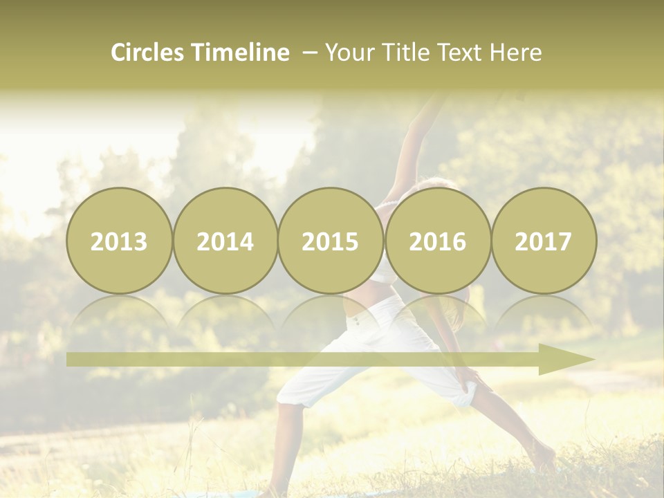 Girl Happiness Trees PowerPoint Template