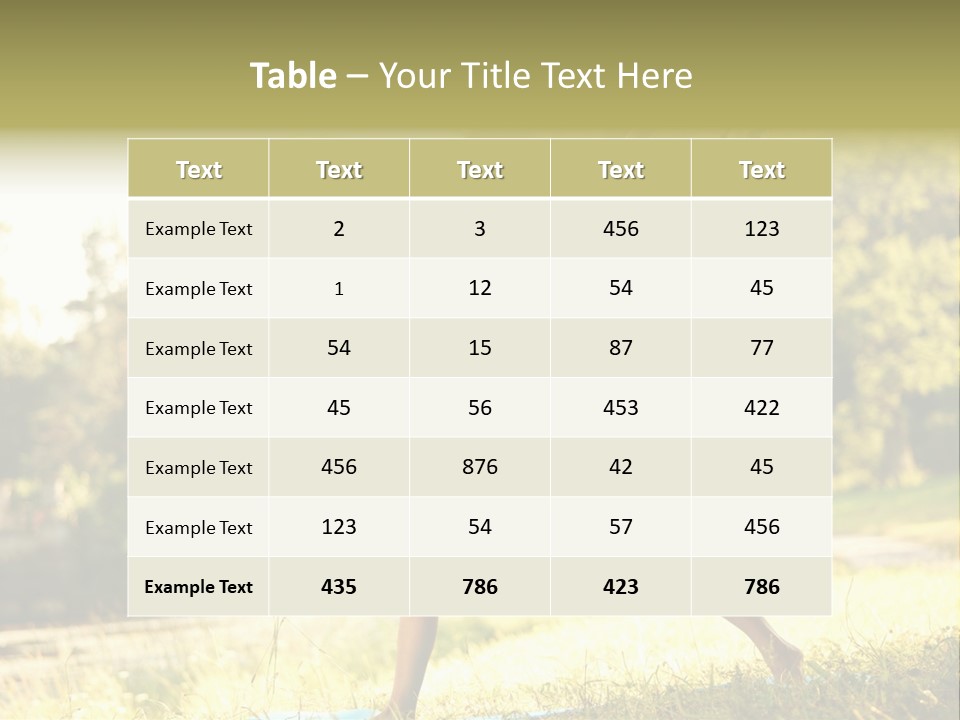 Girl Happiness Trees PowerPoint Template