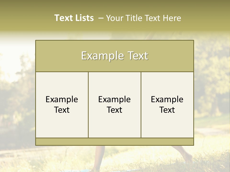 Girl Happiness Trees PowerPoint Template