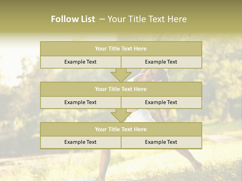 Girl Happiness Trees PowerPoint Template