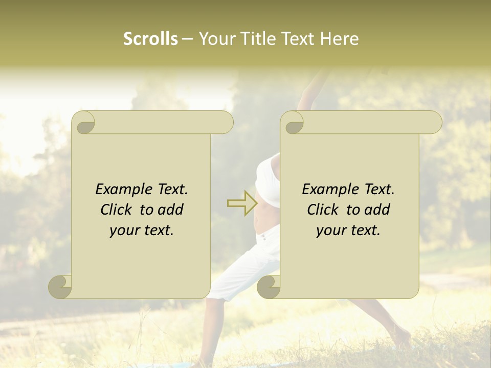 Girl Happiness Trees PowerPoint Template
