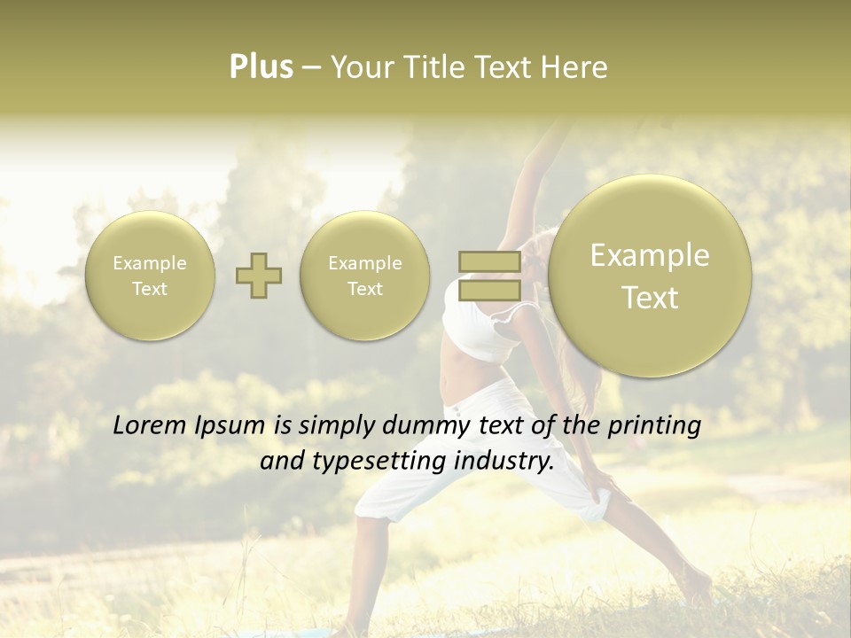 Girl Happiness Trees PowerPoint Template