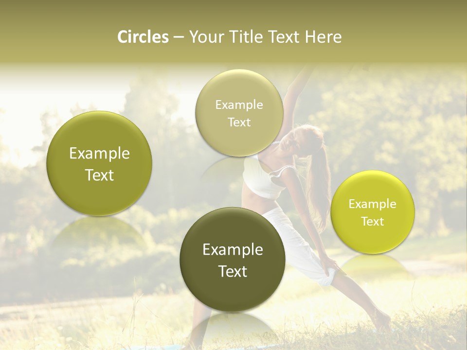 Girl Happiness Trees PowerPoint Template