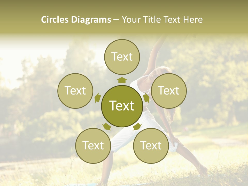 Girl Happiness Trees PowerPoint Template