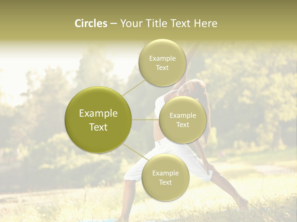 Girl Happiness Trees PowerPoint Template