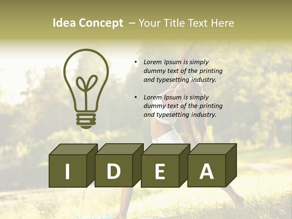 Girl Happiness Trees PowerPoint Template