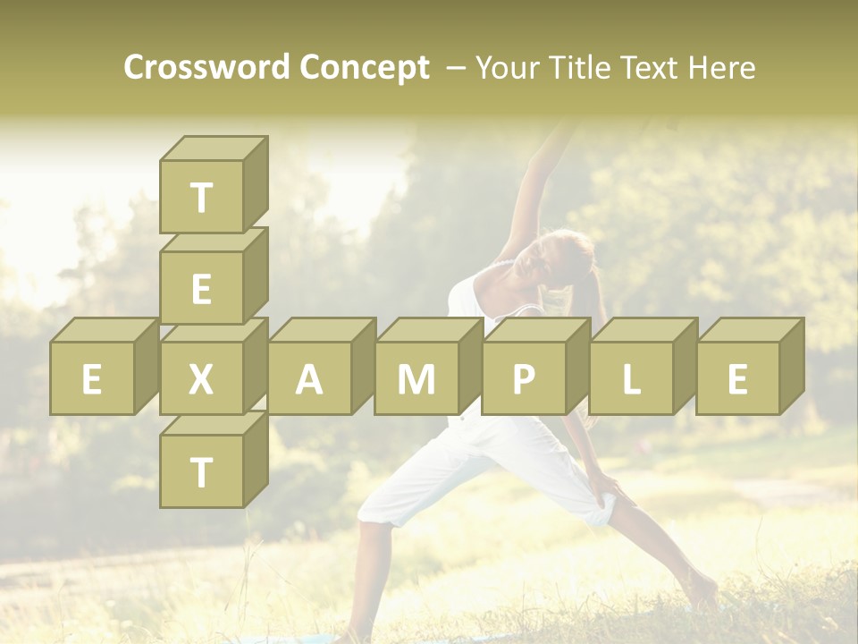 Girl Happiness Trees PowerPoint Template