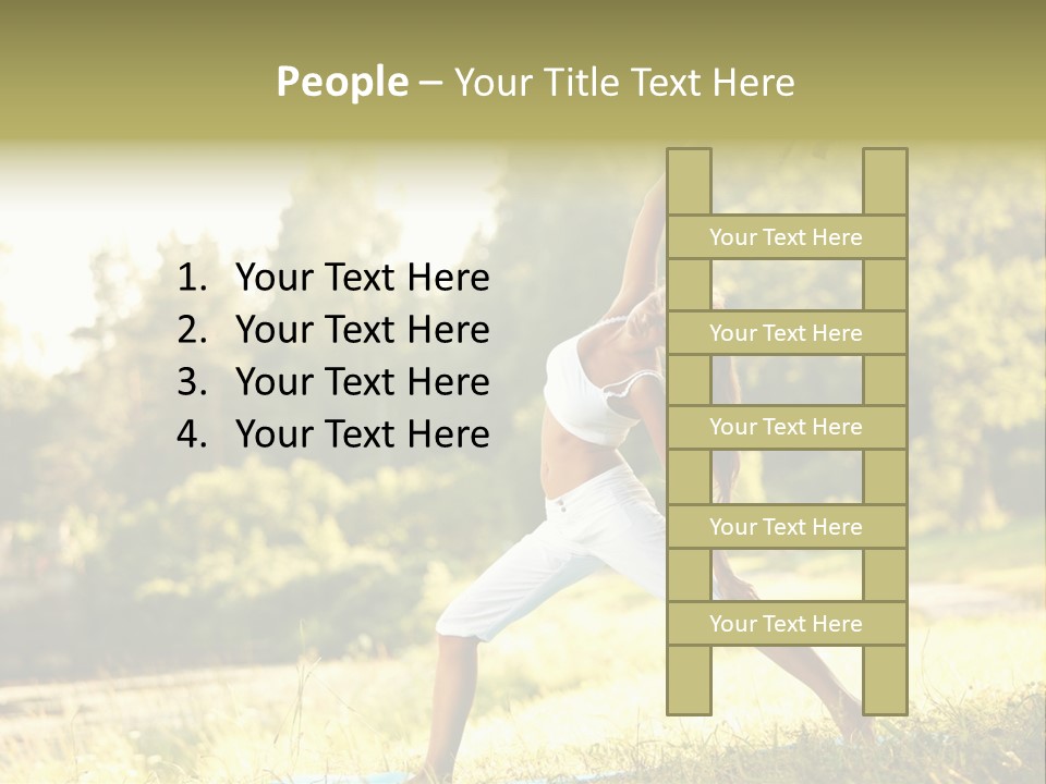 Girl Happiness Trees PowerPoint Template