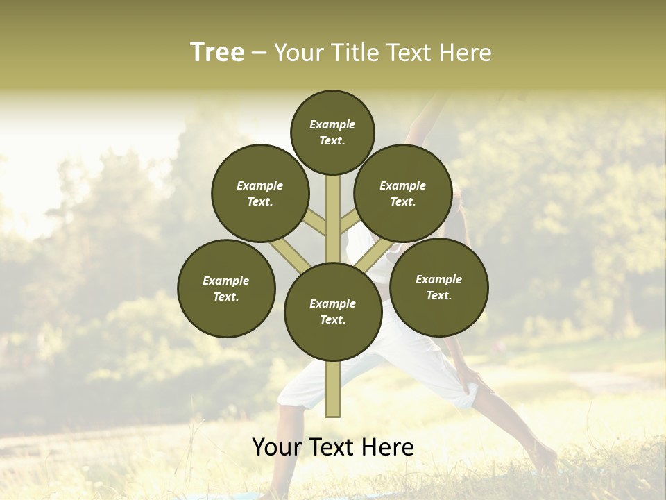 Girl Happiness Trees PowerPoint Template