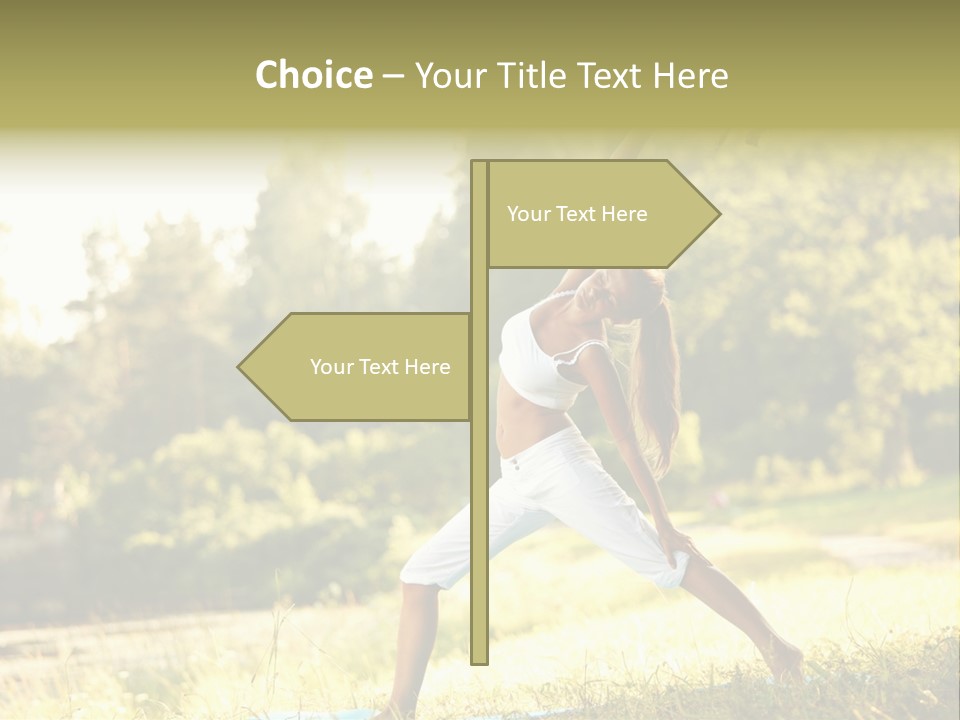 Girl Happiness Trees PowerPoint Template