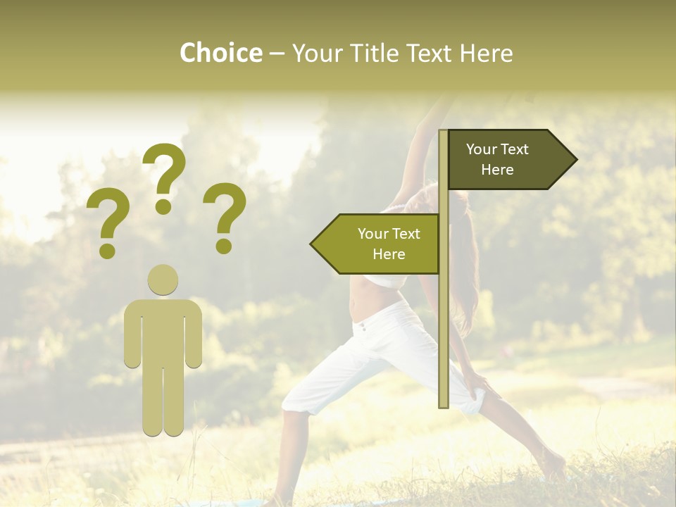 Girl Happiness Trees PowerPoint Template