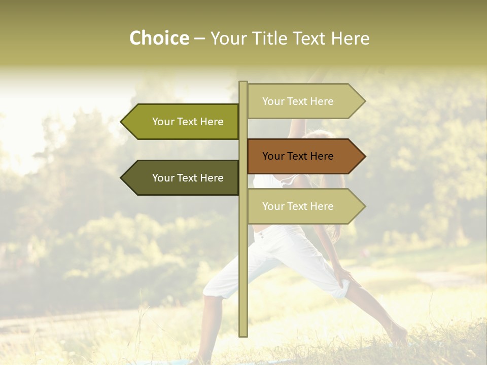 Girl Happiness Trees PowerPoint Template