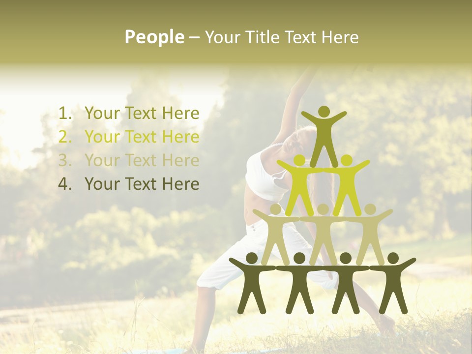 Girl Happiness Trees PowerPoint Template