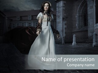 Twilight Lady Nightlife PowerPoint Template