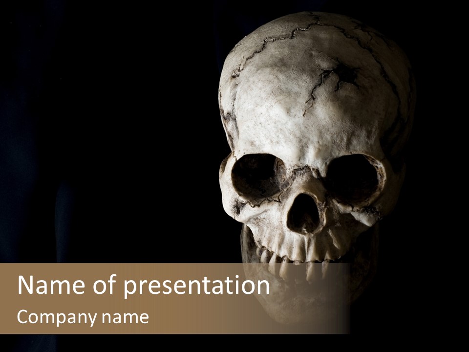 Evil Fear Skeleton PowerPoint Template