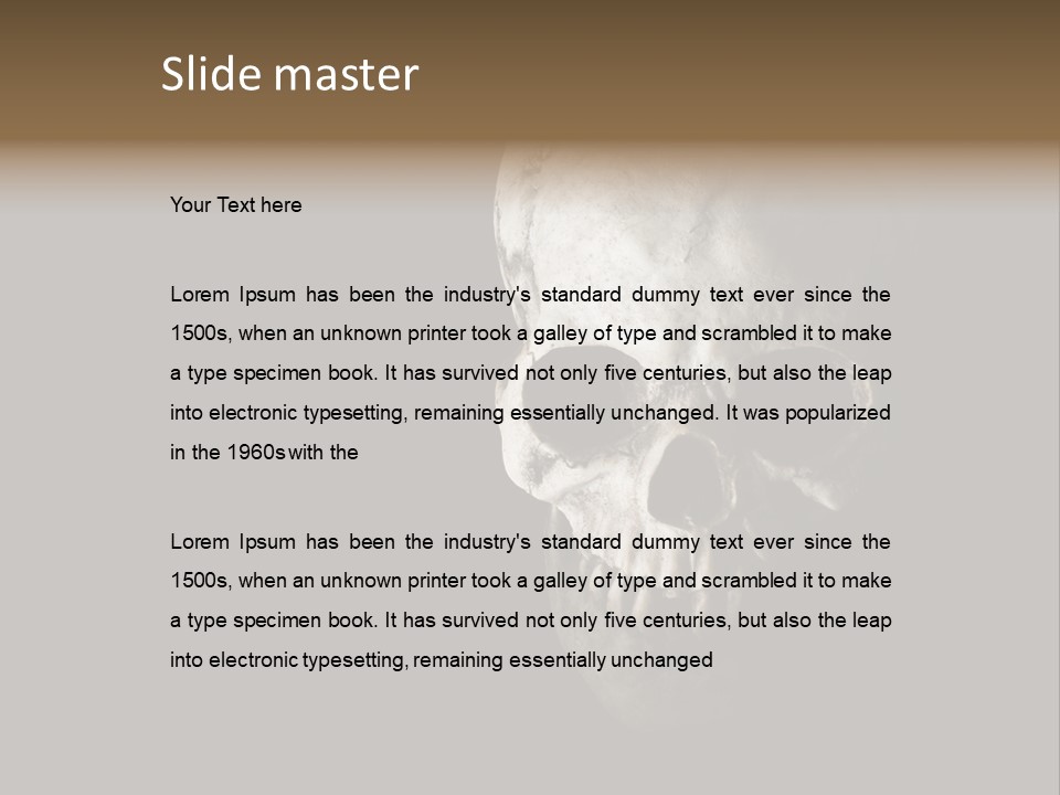 Evil Fear Skeleton PowerPoint Template