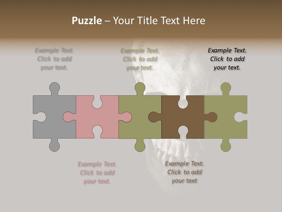 Evil Fear Skeleton PowerPoint Template