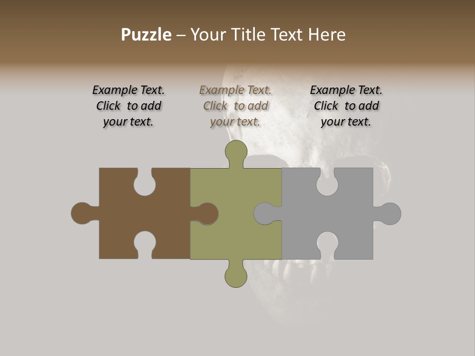 Evil Fear Skeleton PowerPoint Template