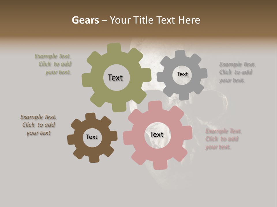 Evil Fear Skeleton PowerPoint Template