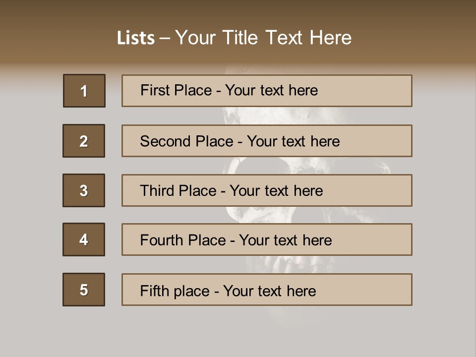 Evil Fear Skeleton PowerPoint Template