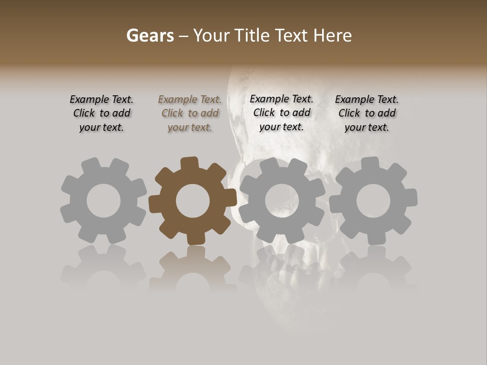 Evil Fear Skeleton PowerPoint Template