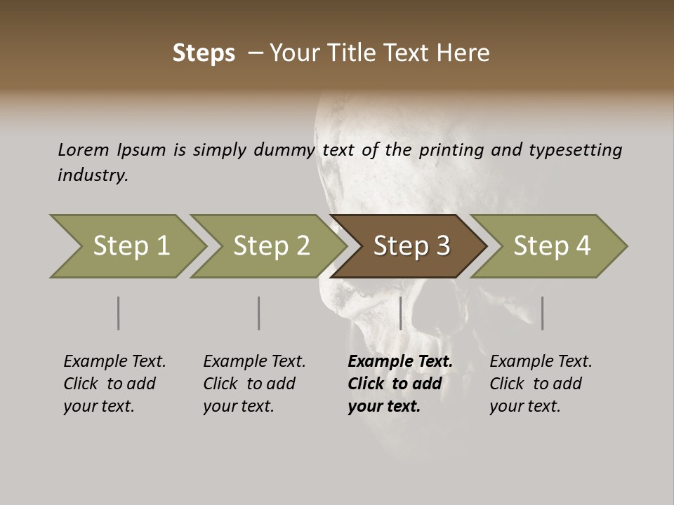 Evil Fear Skeleton PowerPoint Template