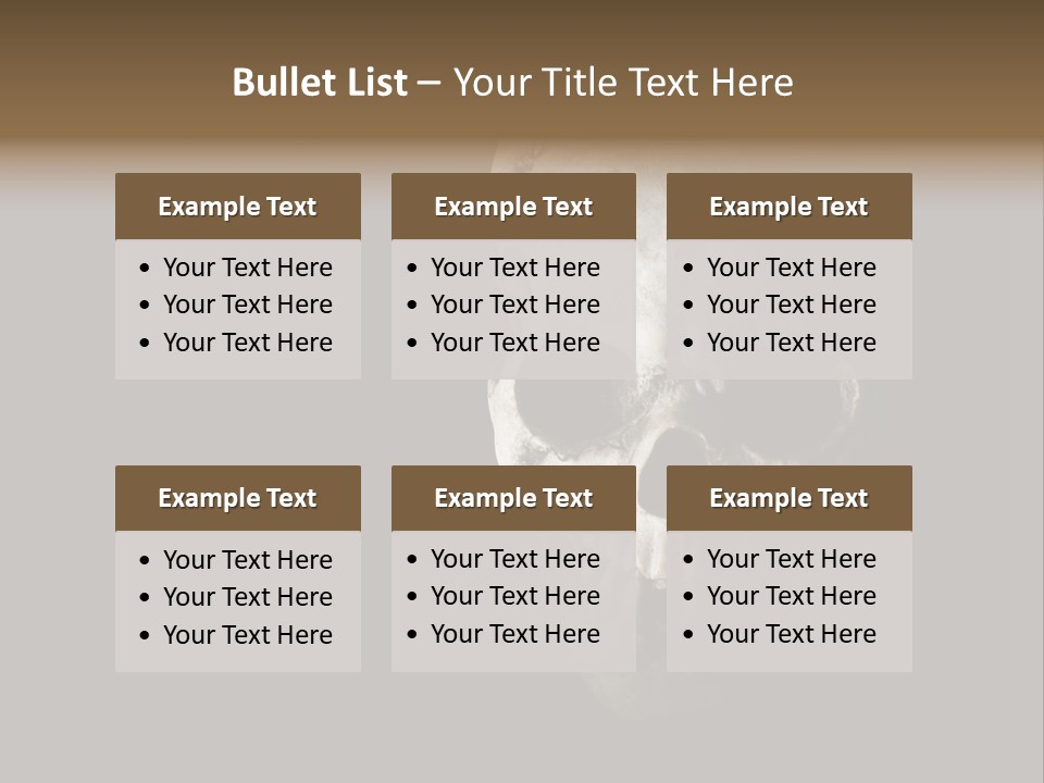 Evil Fear Skeleton PowerPoint Template