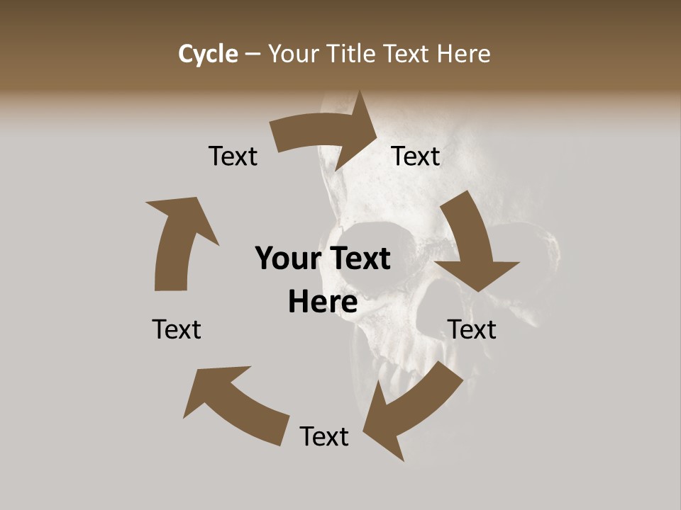 Evil Fear Skeleton PowerPoint Template