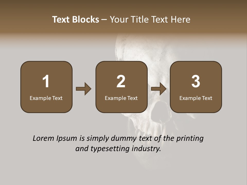 Evil Fear Skeleton PowerPoint Template