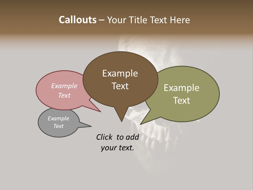 Evil Fear Skeleton PowerPoint Template