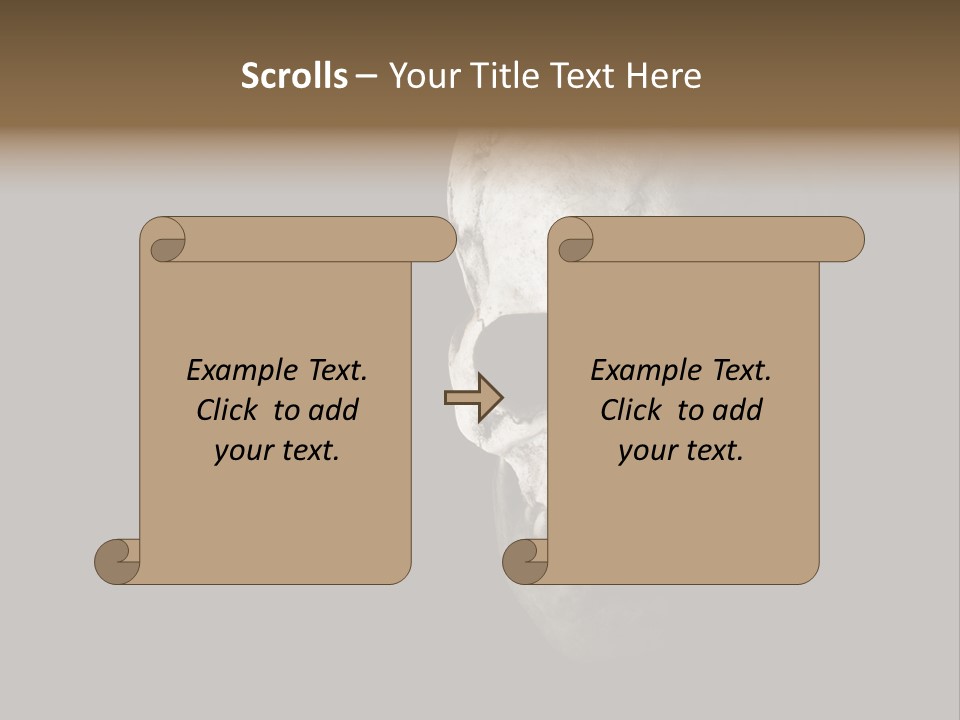 Evil Fear Skeleton PowerPoint Template