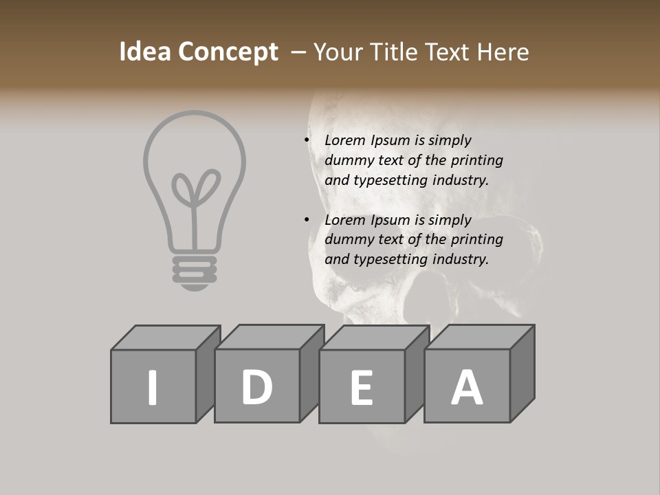 Evil Fear Skeleton PowerPoint Template