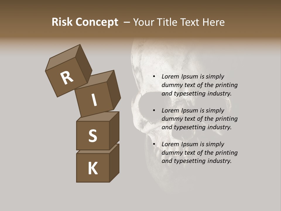 Evil Fear Skeleton PowerPoint Template