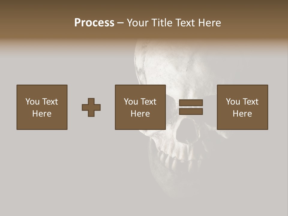 Evil Fear Skeleton PowerPoint Template