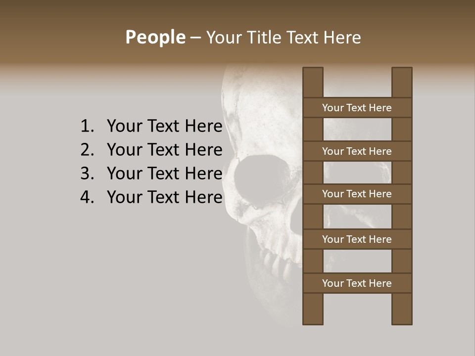 Evil Fear Skeleton PowerPoint Template